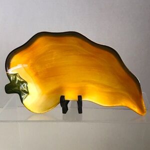 Clay Art of South San Francisco Hand-Painted Ceramic "Chili Pepper" Salsa Bowl